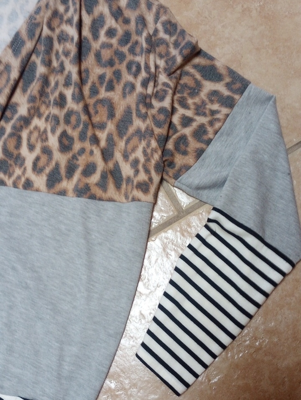 Mendocino Grey, Black & Brown Leopard Mixed-Print Open Cardigan - Picture 5 of 6